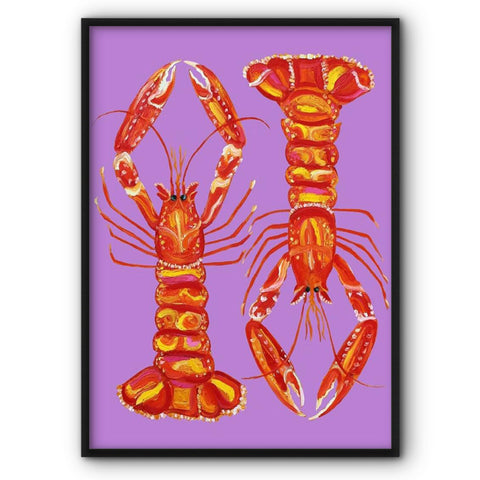 Two Scorpions On Purple Canvas Print