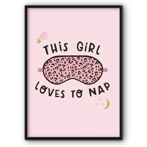 This Girl Loves To Nap Canvas Print