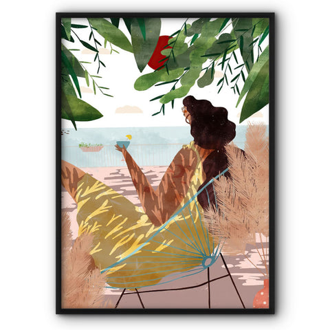 Woman On Vacation Canvas Print