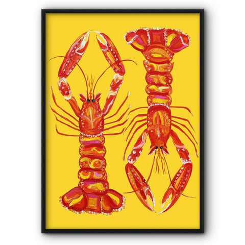Two Scorpions On Yelow Canvas Print