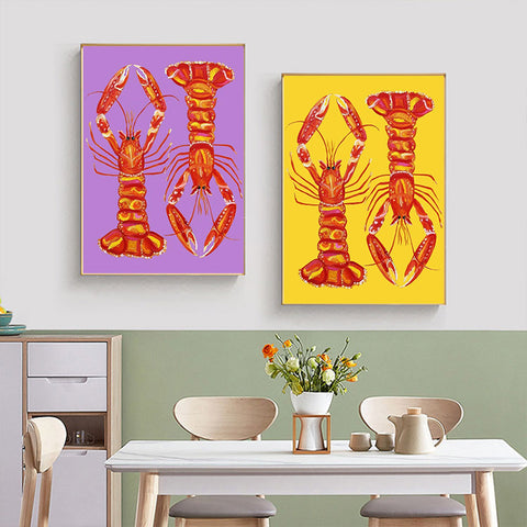 Two Scorpions On Blue Canvas Print