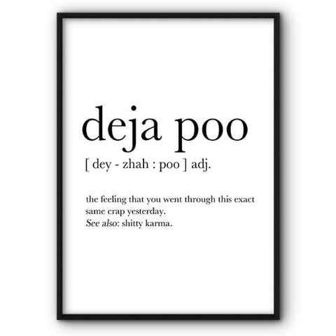 Deja Poo Definition Canvas Print