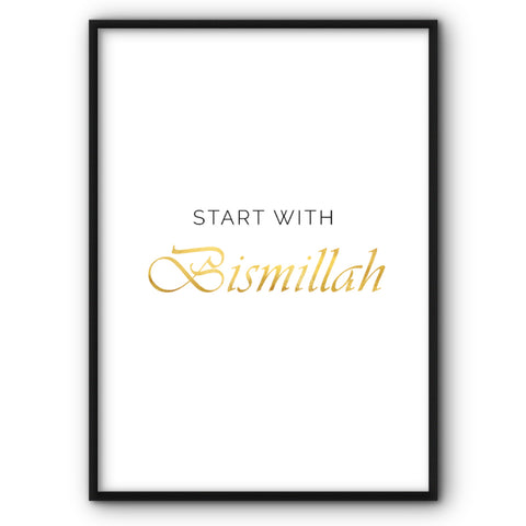 Start With Bismillah Canvas Print #3