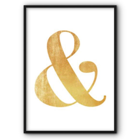 Yellow Ampersand Canvas Print