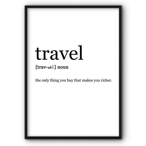 Travel Definition Canvas Print