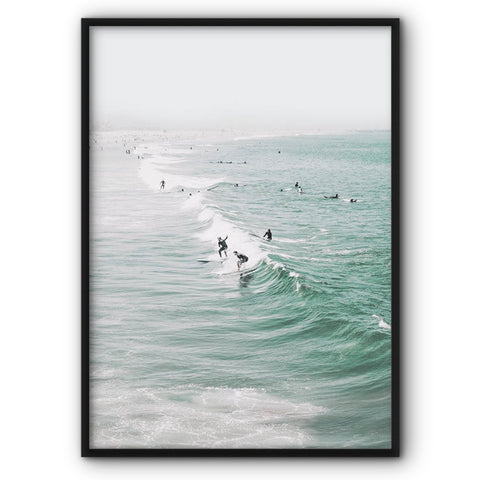 Surfing The Wave Canvas Print