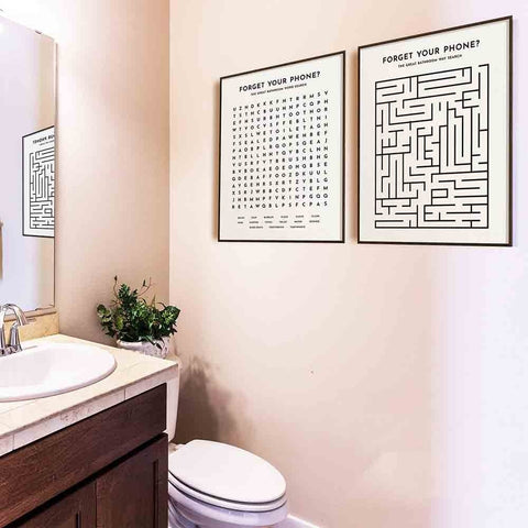 The Great Bathroom Word Search Canvas Print