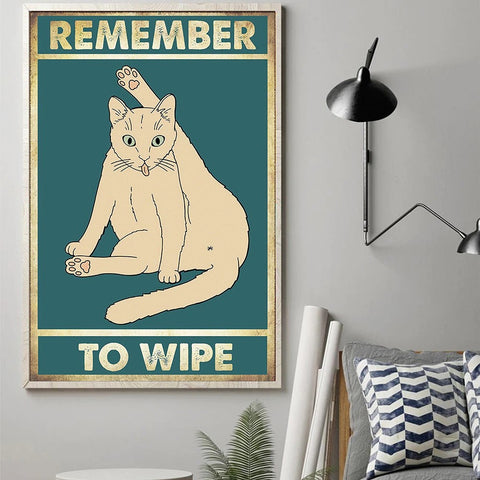 Remember To Wipe Canvas Print