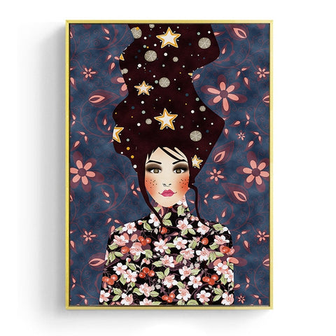 Lady With Red Cheeks No8 Canvas Print