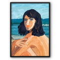 Lady At The Sea Canvas Print