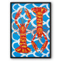 Two Scorpions On Blue Canvas Print