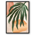 Palm Leaf In Terracotta Canvas Print