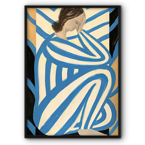 Woman In Striped Pyjamas No1 Canvas Print