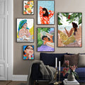 Woman With Fish Canvas Print