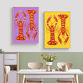 Two Scorpions On Yelow Canvas Print