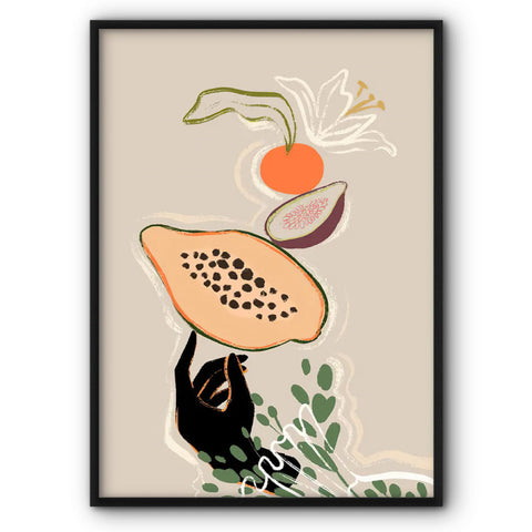 Papaya Fig & Orange Canvas Print