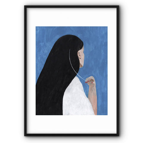 Black Hair Beauty Canvas Print