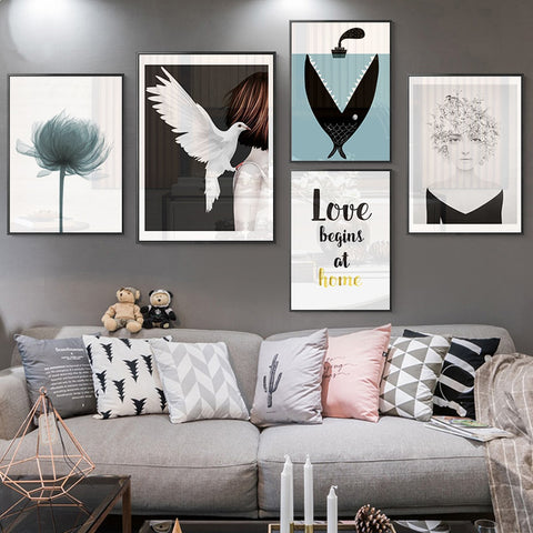 Love Begins At Home Canvas Print