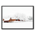 Wooden Houses In Winter Fairytale Canvas Print