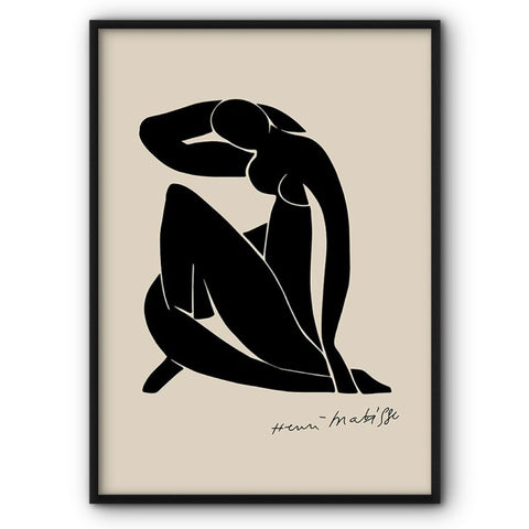 Matisse Black Nude Canvas Print