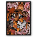 Tiger In Autumn Leaves Canvas Print