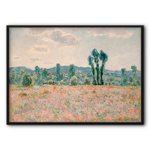 Monet The Poppy Field Canvas Print