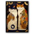 Cats in The Style Of Klimt No1 Canvas Print