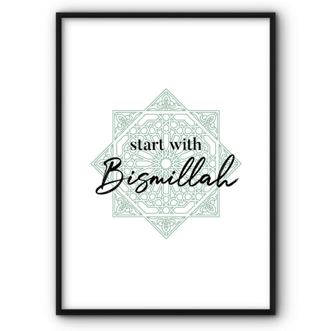 Start With Bismillah Canvas Print #2
