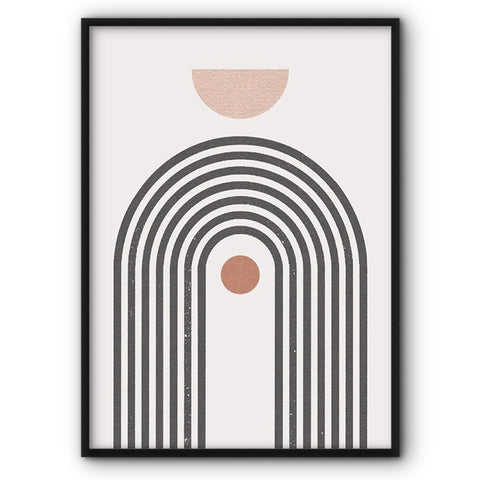 Abstract Shapes In Beige Colours Canvas Print