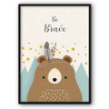 Be Brave Bear Canvas Print