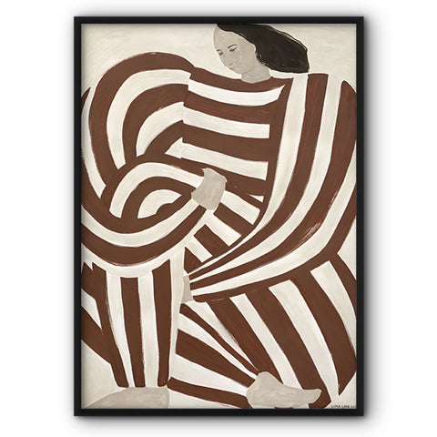 Lady In White & Brown PJ Canvas Print