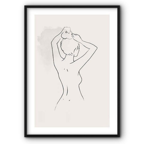 Line Art Woman Canvas Print