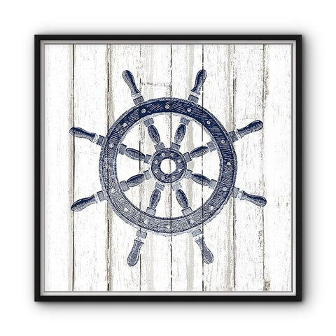 Nautical Wheel Art Canvas Print