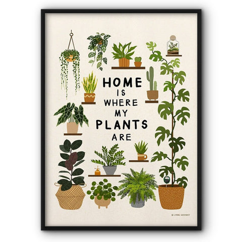 Home Is Where My Plants Art Print