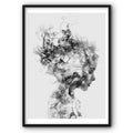 Smoke Woman Art Canvas Print