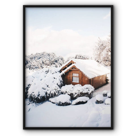 Winter Cabins Canvas Print