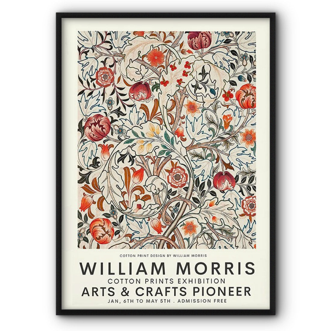 Arts & Crafts Floral Poster