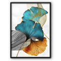 Green And Golden Leaves No2 Abstract Canvas Print