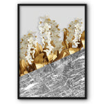 White Flowers On Marble Canvas Print