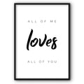 All Of Me Loves All Of You No2 Canvas Print