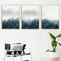 Foggy Mountain Forest Canvas Print 3