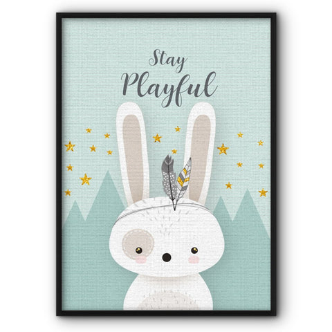Stay Playful Bunny Canvas Print