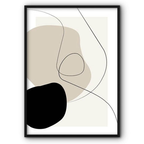 Abstract Line Art & Shapes Canvas Print