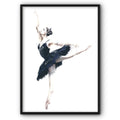 Watercolour Ballerina No1 Canvas Print
