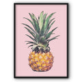 Pineapple On The Pink Background Canvas Print