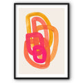 Abstract Lines In Orange No3 Canvas Print
