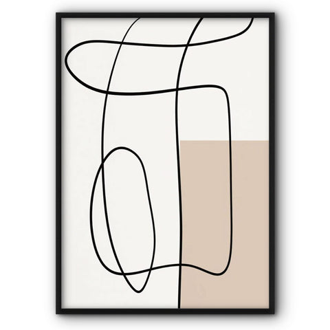 Abstract Lines & Shapes Canvas Print