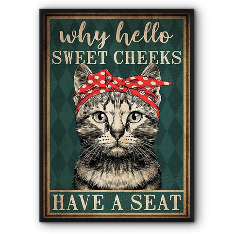Sweet Cheeks Have A Seat Canvas Print