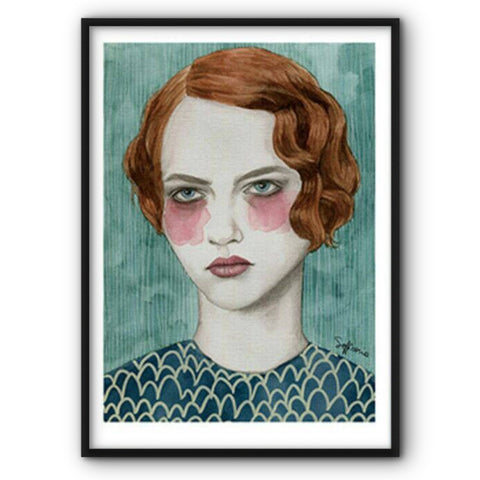 Watercolour Portrait Canvas Print