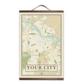 Your Own Retro City Map Custom Canvas Print